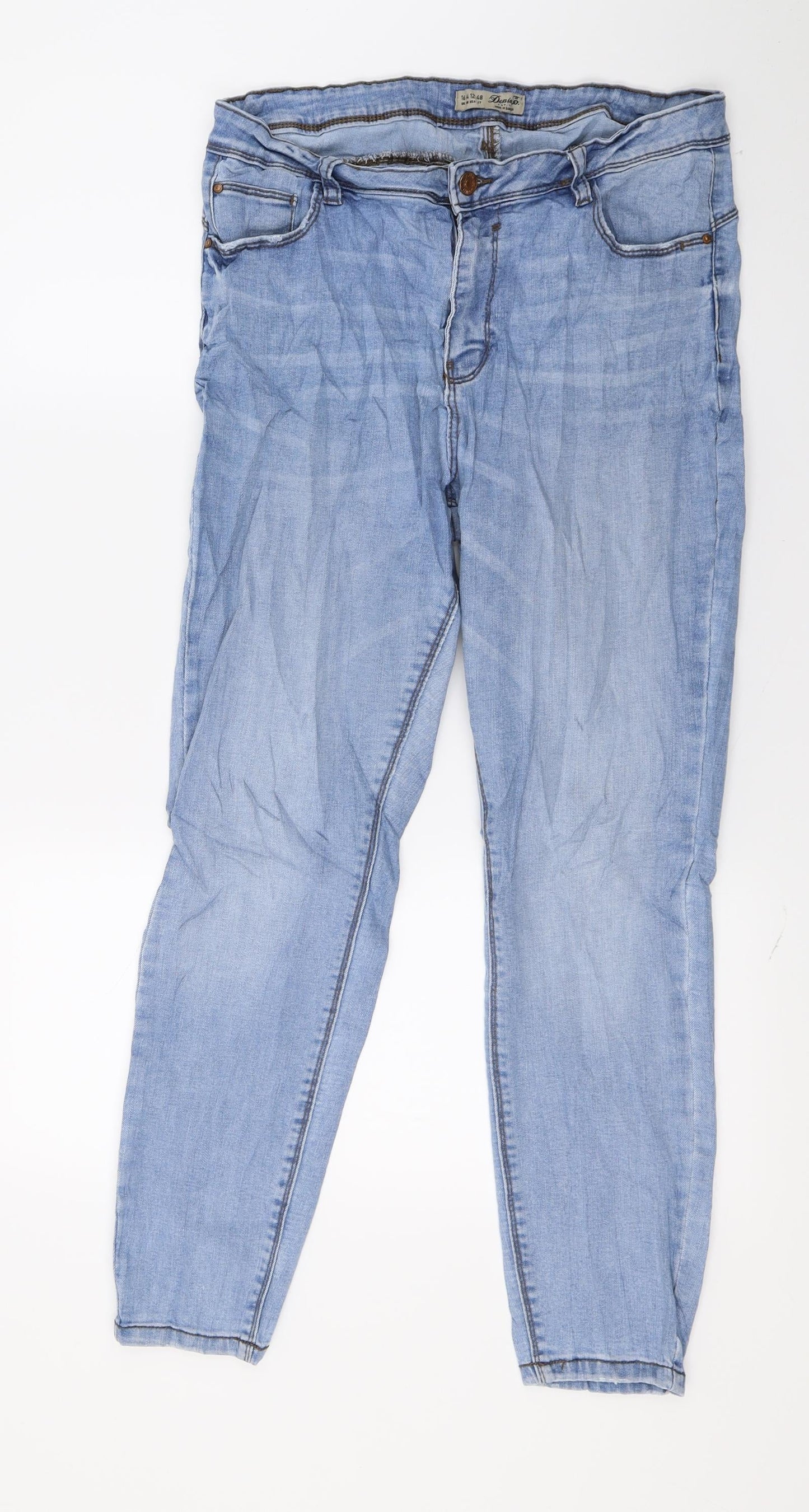 Denim & Co. Womens Blue  Denim Skinny Jeans Size 16 L27 in