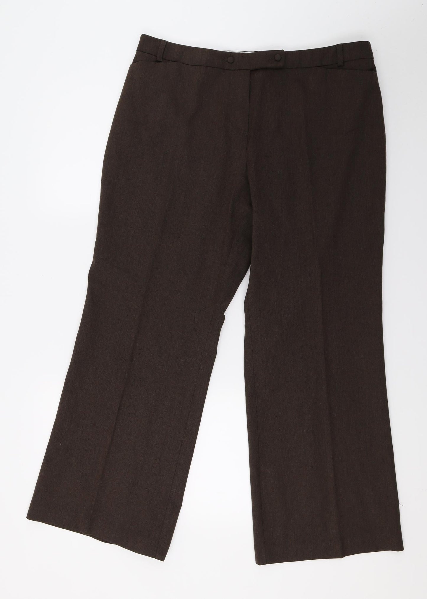 Womens UK Size 16 Marks and Spencer Regular Fit  Brown Trousers