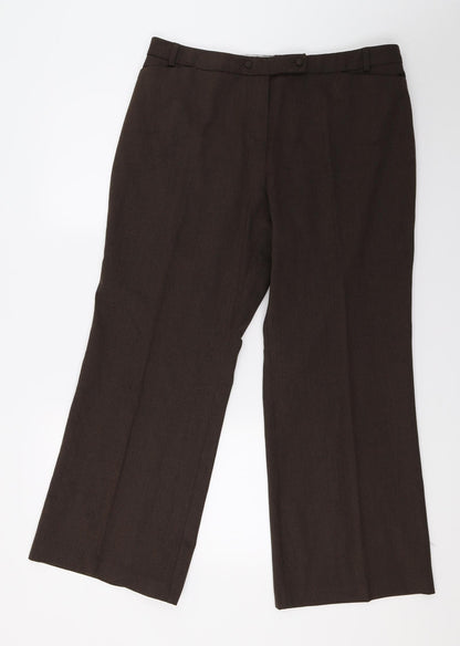 Womens UK Size 16 Marks and Spencer Regular Fit  Brown Trousers