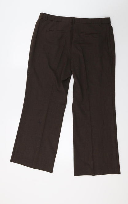 Womens UK Size 16 Marks and Spencer Regular Fit  Brown Trousers