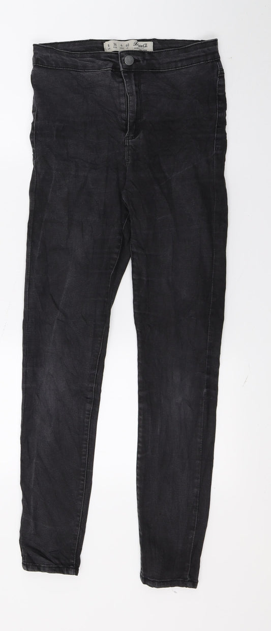 Denim & Co. Womens Grey  Denim Skinny Jeans Size 8 L28 in