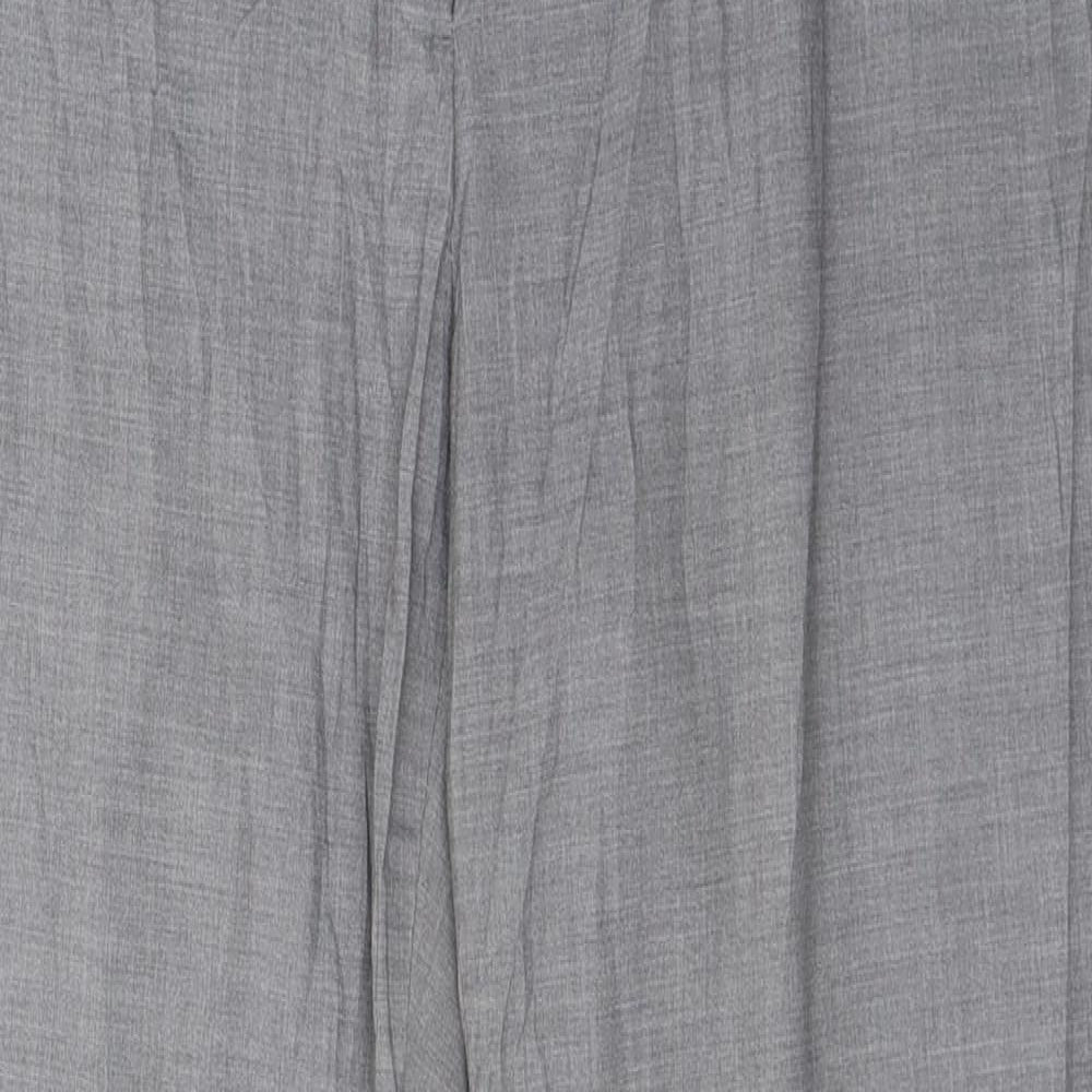 Womens UK Size 12 H&M Regular Fit Cropped Grey Trousers
