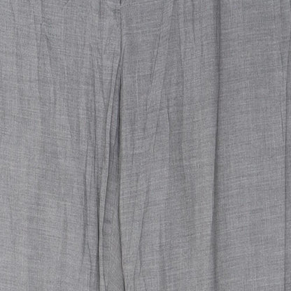 Womens UK Size 12 H&M Regular Fit Cropped Grey Trousers