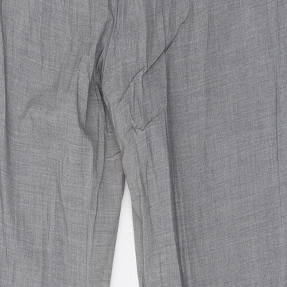 Womens UK Size 12 H&M Regular Fit Cropped Grey Trousers
