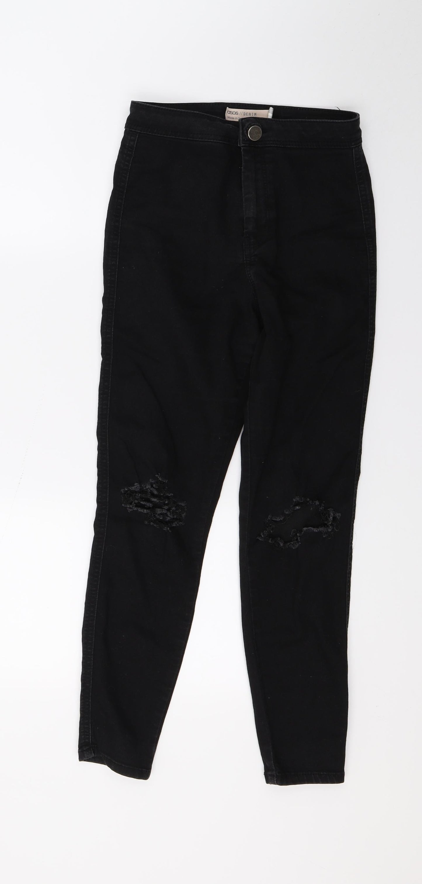 ASOS Womens Black  Denim Skinny Jeans Size 26 in L28 in