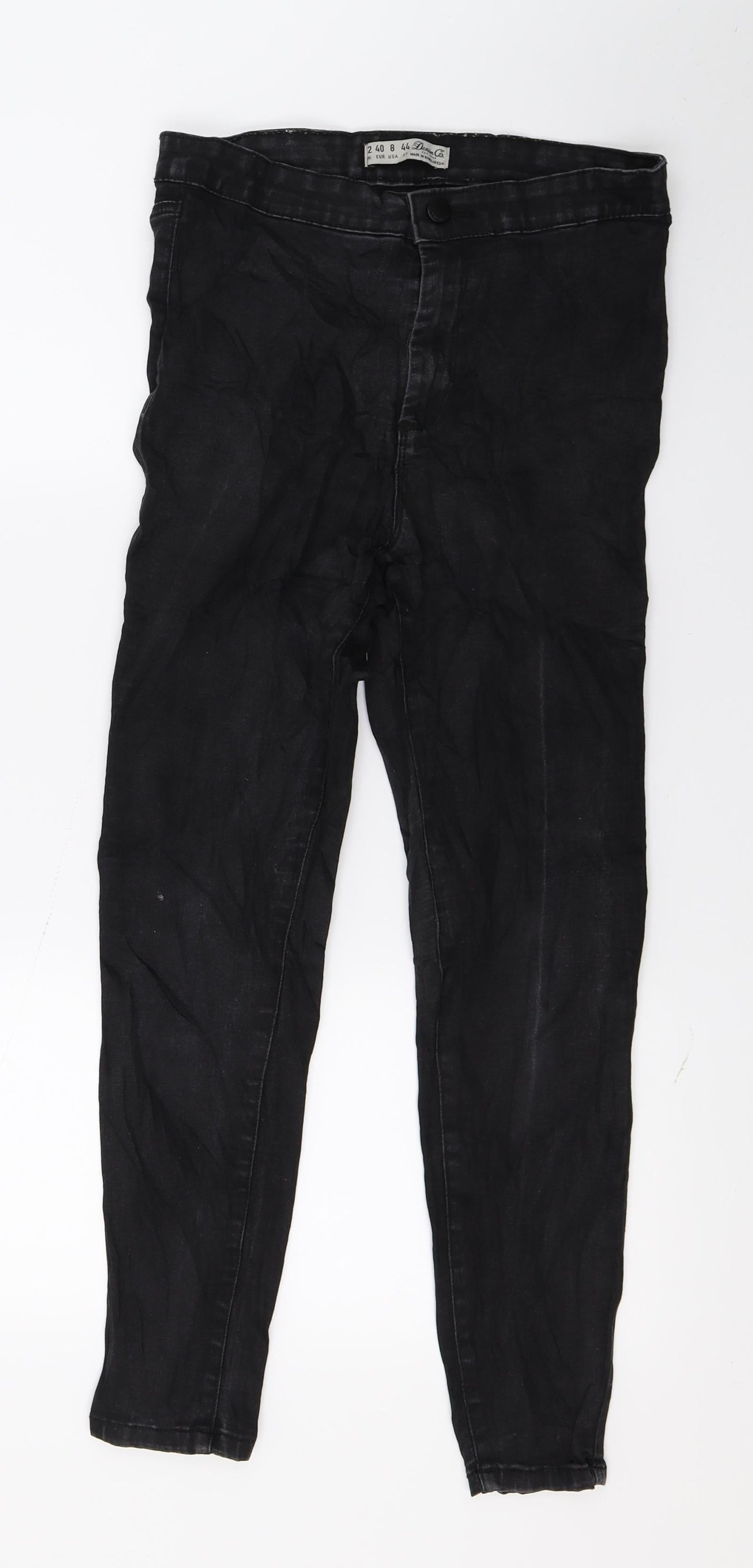 Denim & Co. Womens Black  Denim Skinny Jeans Size 12 L25 in