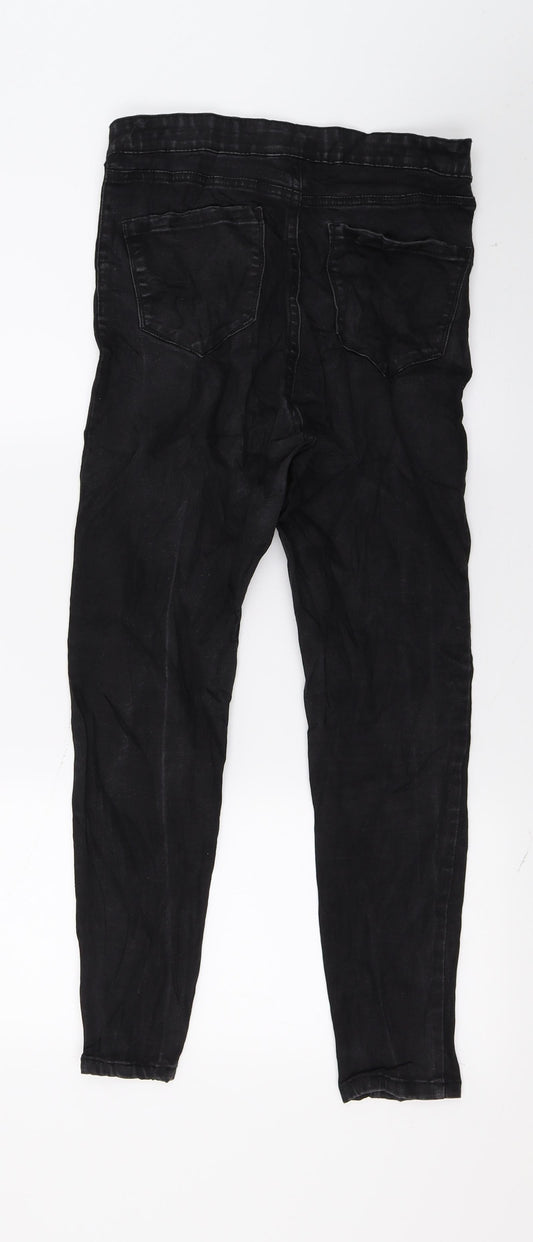 Denim & Co. Womens Black  Denim Skinny Jeans Size 12 L25 in