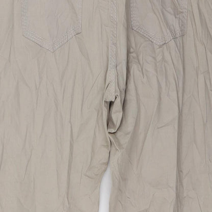 Womens UK Size 34 in Street One Regular Fit Cropped Brown Trousers