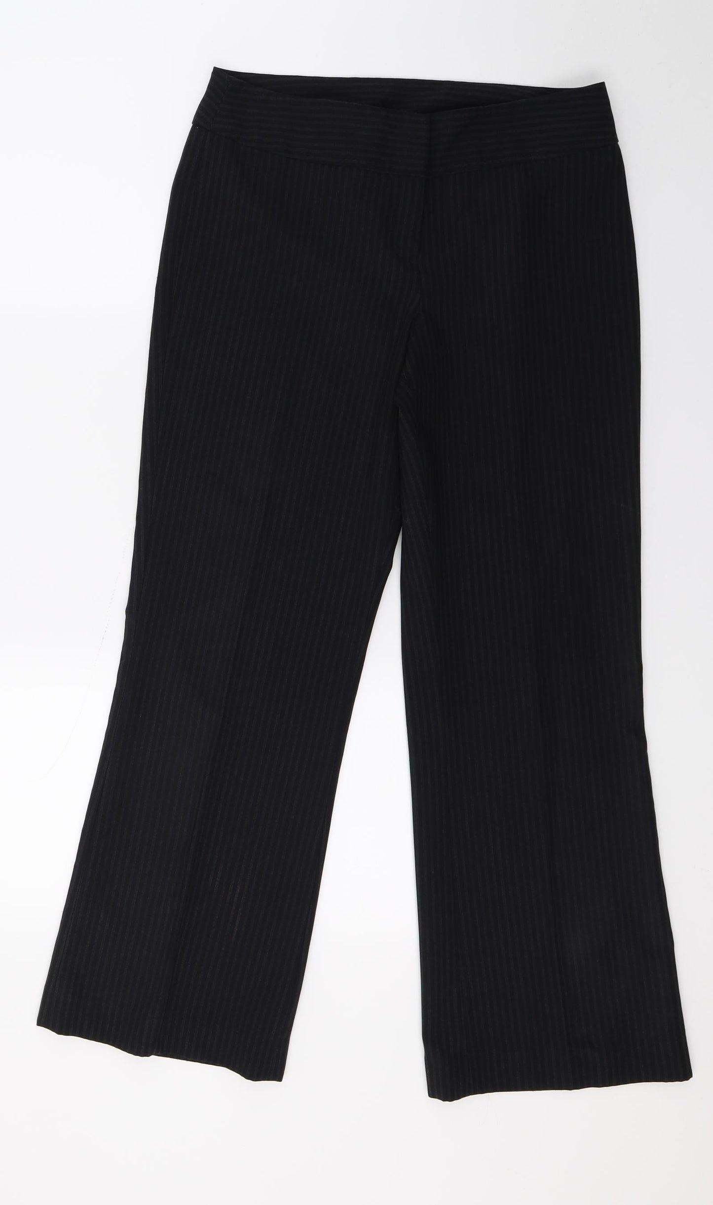 F&F Womens Blue Striped  Trousers  Size 8 L28 in