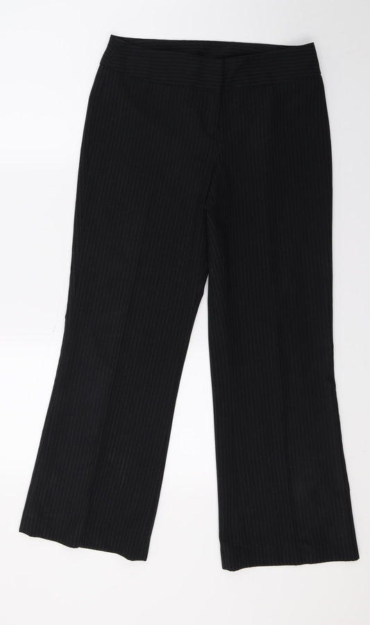 F&F Womens Blue Striped  Trousers  Size 8 L28 in