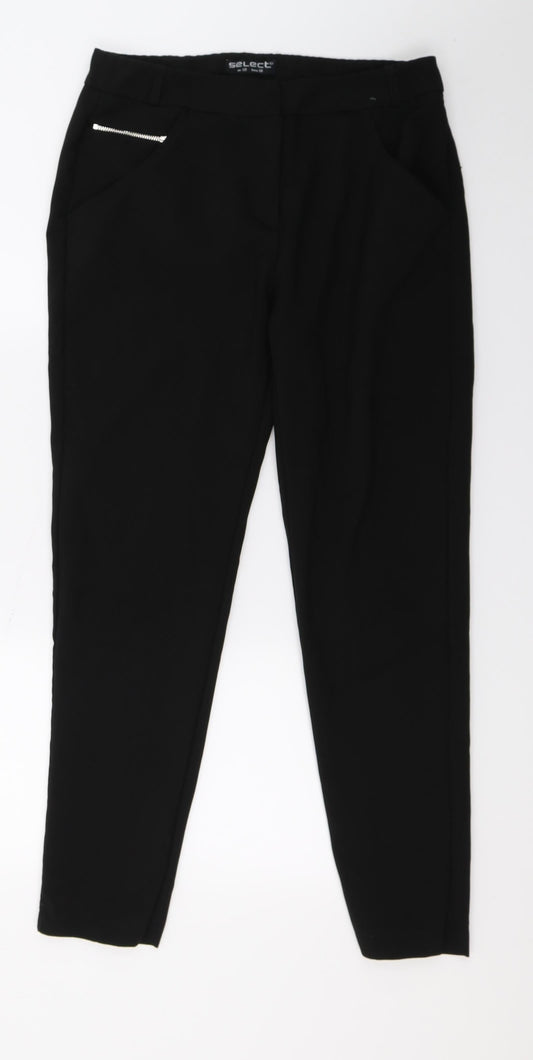 Select Womens Black   Trousers  Size 10 L28 in