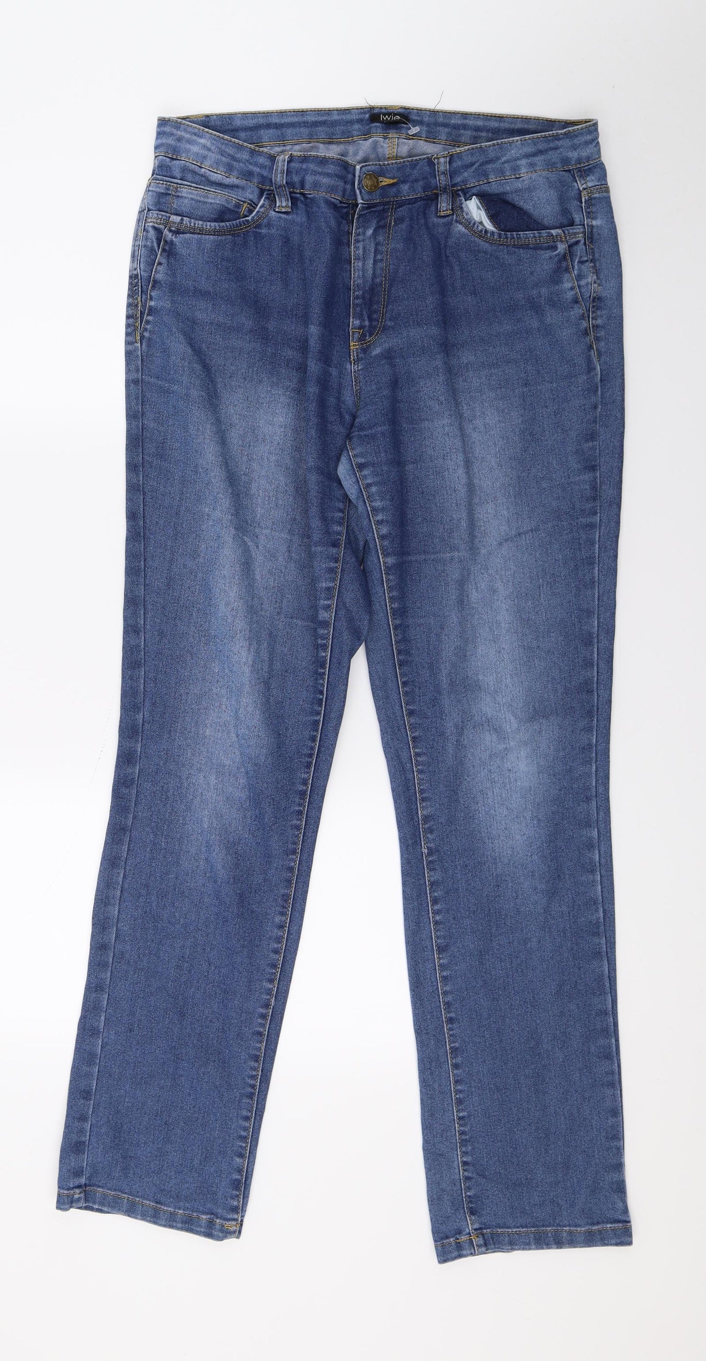 Lwie Womens Blue  Denim Straight Jeans Size 10 L30 in