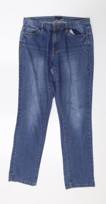 Lwie Womens Blue  Denim Straight Jeans Size 10 L30 in