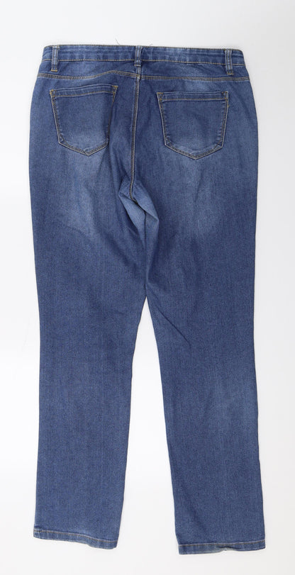 Lwie Womens Blue  Denim Straight Jeans Size 10 L30 in