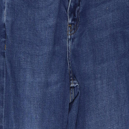Topshop Womens Blue  Denim Straight Jeans Size 26 in L23 in