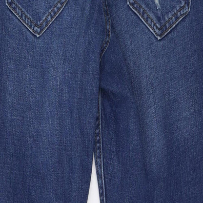Topshop Womens Blue  Denim Straight Jeans Size 26 in L23 in