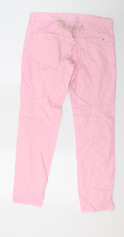 Womens UK Size 10 Preworn Regular Fit  Pink Trousers