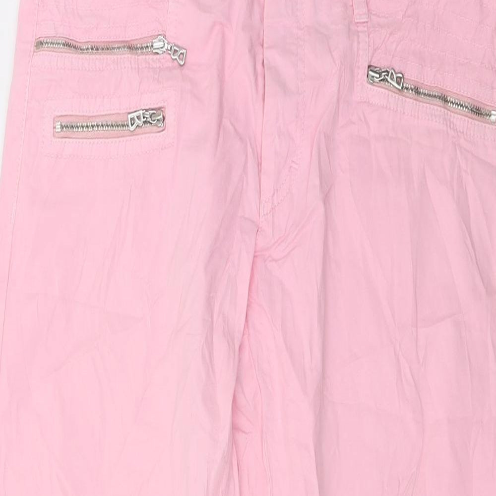 Womens UK Size 10 Preworn Regular Fit  Pink Trousers