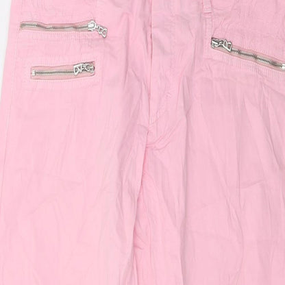 Womens UK Size 10 Preworn Regular Fit  Pink Trousers