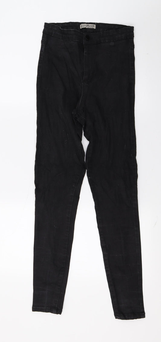 Denim & Co. Womens Black  Denim Skinny Jeans Size 12 L29 in