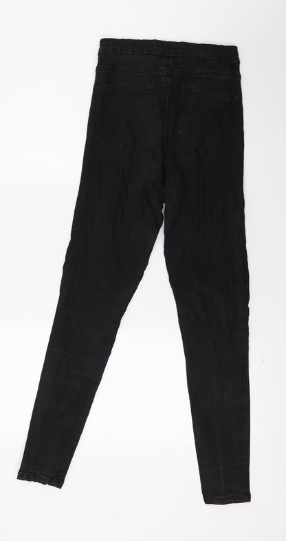 Denim & Co. Womens Black  Denim Skinny Jeans Size 12 L29 in
