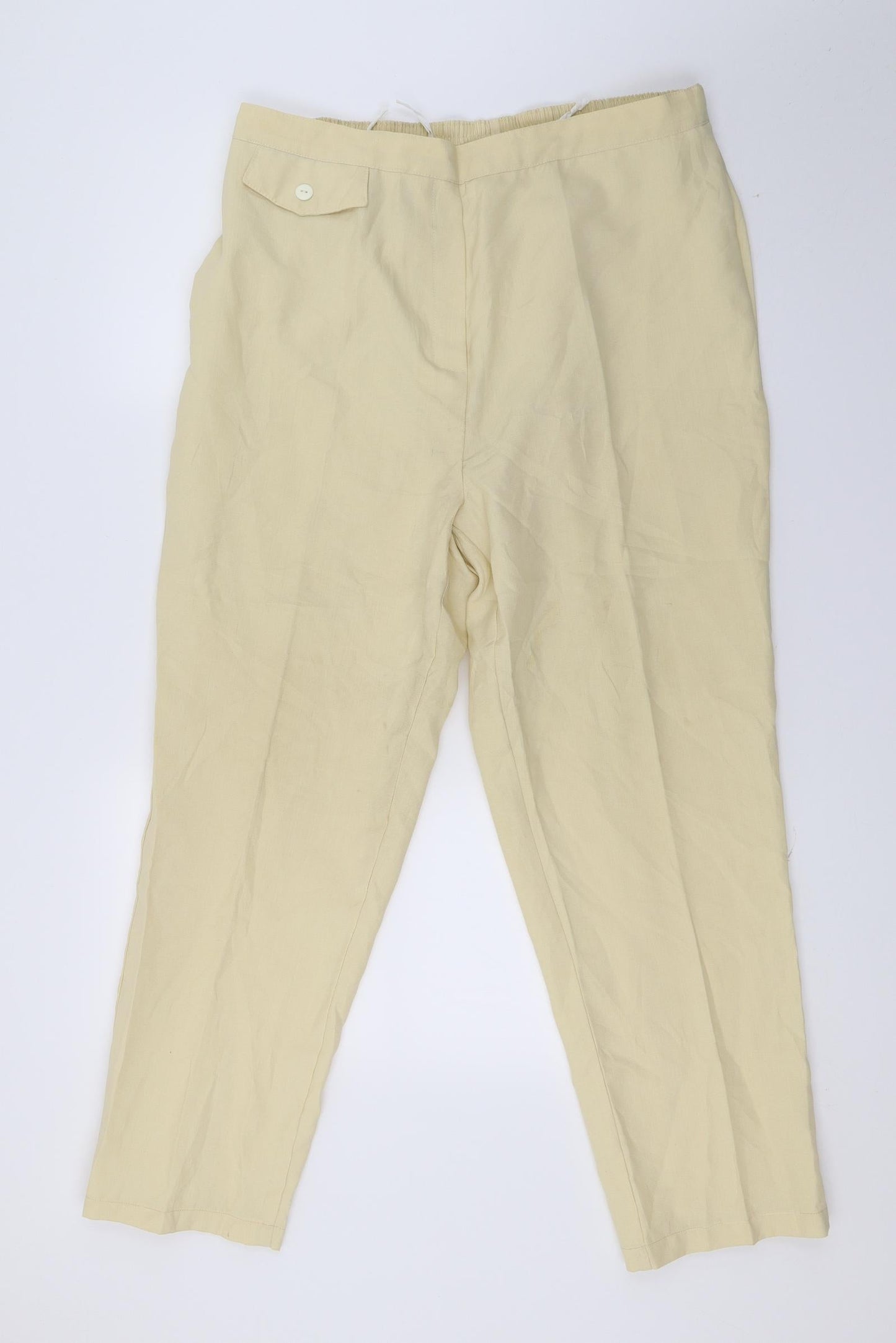 Trevira Womens Yellow   Trousers  Size 34 in L26 in