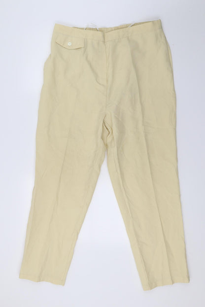 Trevira Womens Yellow   Trousers  Size 34 in L26 in