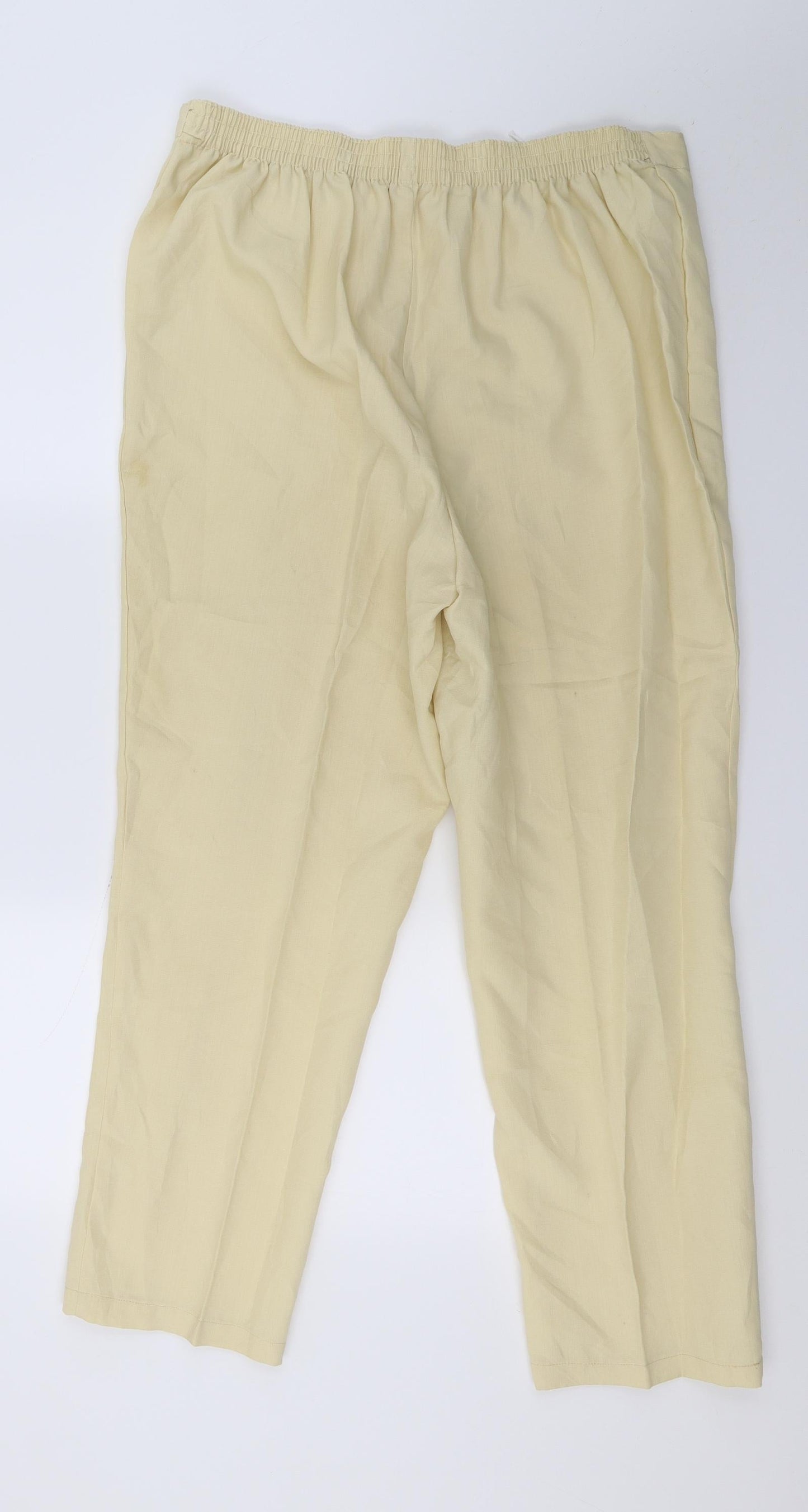 Trevira Womens Yellow   Trousers  Size 34 in L26 in