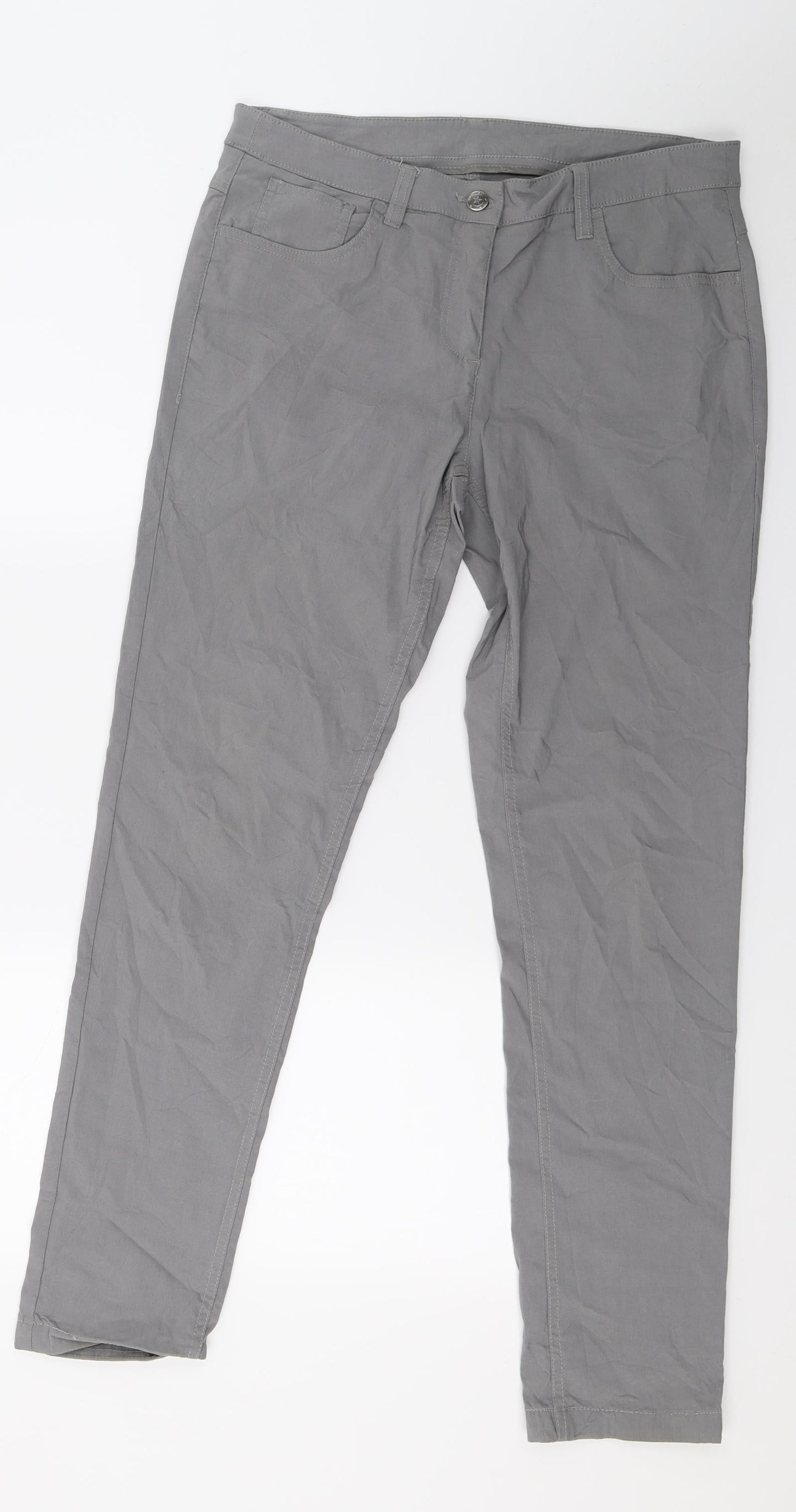 Womens UK Size 34 in Preworn Regular Fit  Grey Trousers