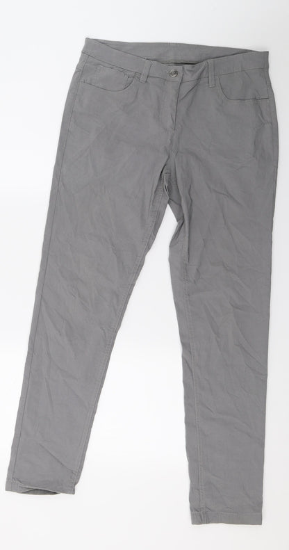 Womens UK Size 34 in Preworn Regular Fit  Grey Trousers