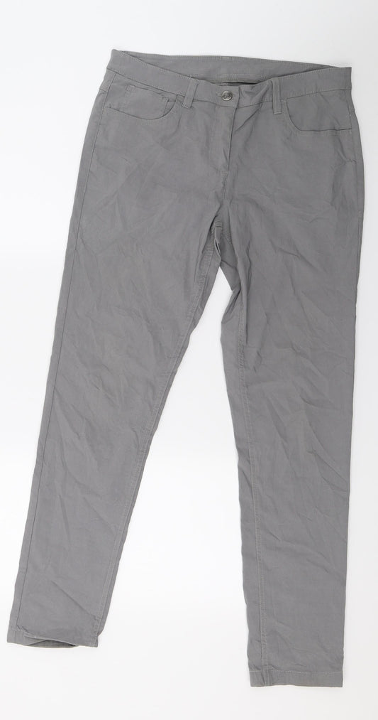 Womens UK Size 34 in Preworn Regular Fit  Grey Trousers