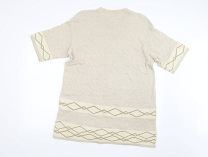 Sensations Womens Beige  Knit Pullover Jumper Size L