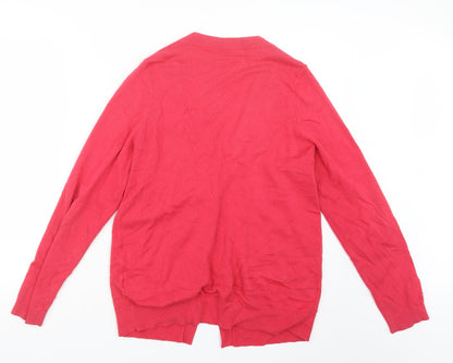 e. Womens Pink  Knit Cardigan Jumper Size 14