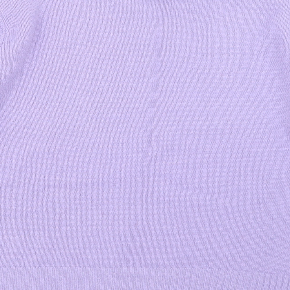 Pure & Natural Womens Purple  Knit Pullover Jumper Size M