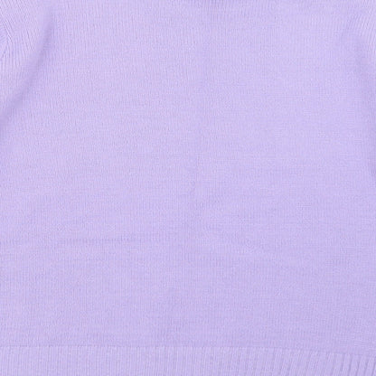 Pure & Natural Womens Purple  Knit Pullover Jumper Size M