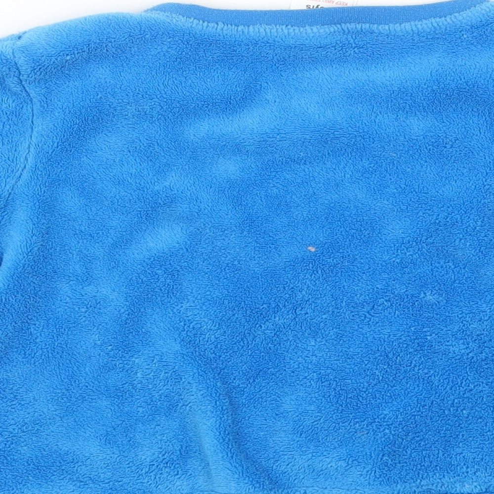Peacocks Boys Blue Geometric   Pyjama Top Size 5-6 Years