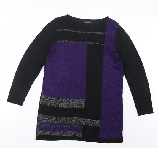 Bm Collection Womens Purple   Pullover Jumper Size M