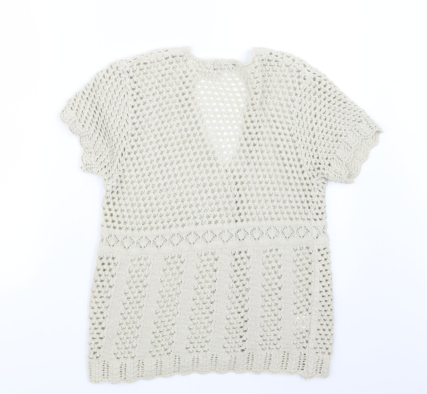 Pyari Womens Beige  Knit Cardigan Jumper Size S