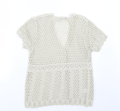 Pyari Womens Beige  Knit Cardigan Jumper Size S