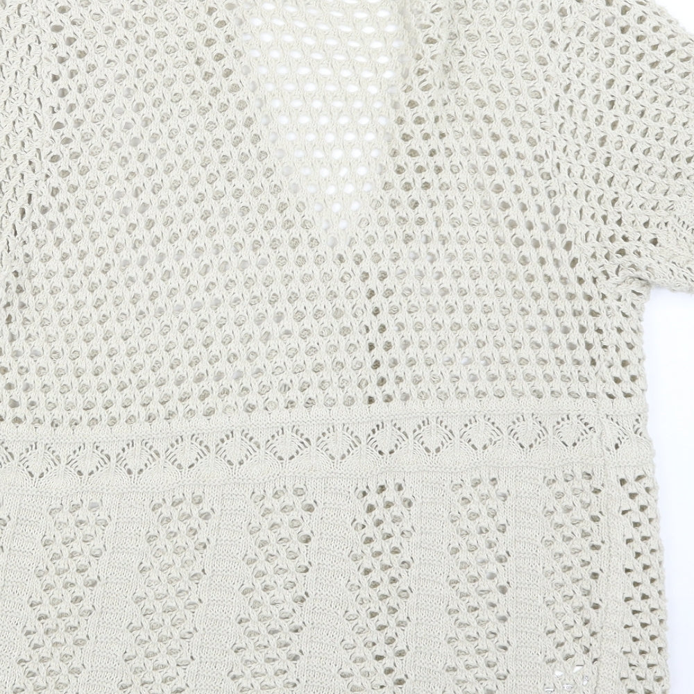 Pyari Womens Beige  Knit Cardigan Jumper Size S