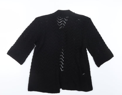 Glimpse Design Womens Black  Knit Cardigan Jumper Size S