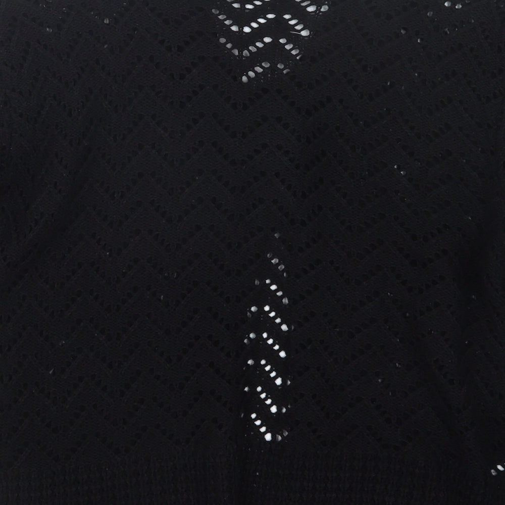 Glimpse Design Womens Black  Knit Cardigan Jumper Size S