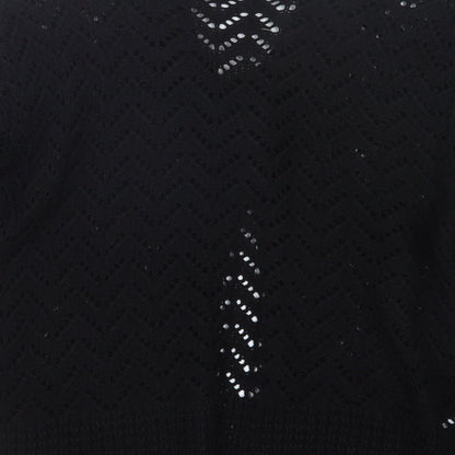 Glimpse Design Womens Black  Knit Cardigan Jumper Size S