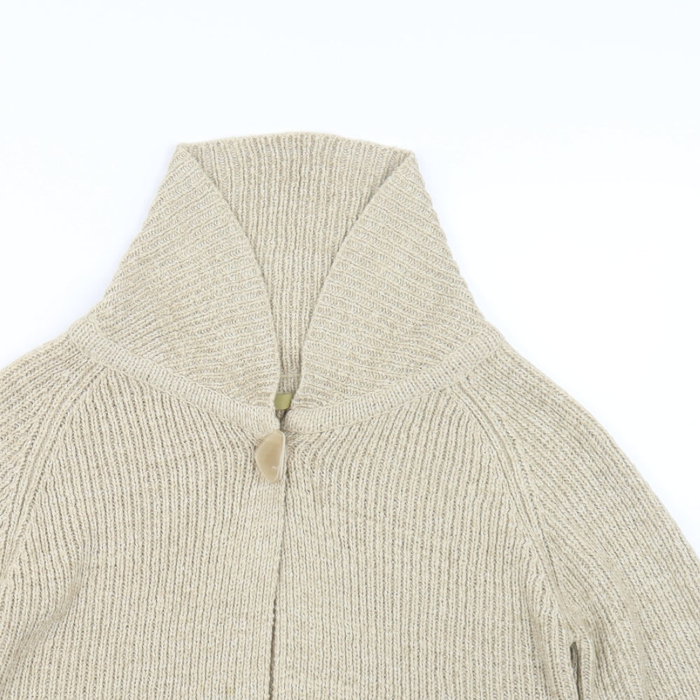 TU Womens Beige  Knit Cardigan Jumper Size 14