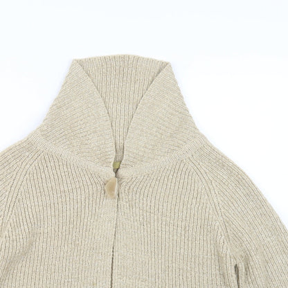 TU Womens Beige  Knit Cardigan Jumper Size 14