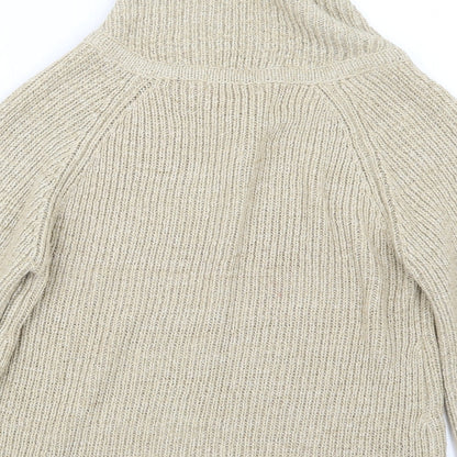 TU Womens Beige  Knit Cardigan Jumper Size 14