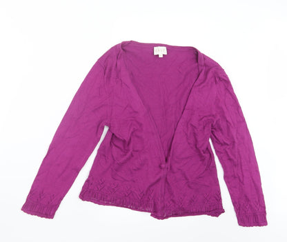 EAST Womens Purple  Knit Cardigan Jumper Size XS