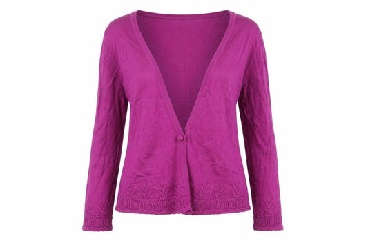 EAST Womens Purple  Knit Cardigan Jumper Size XS