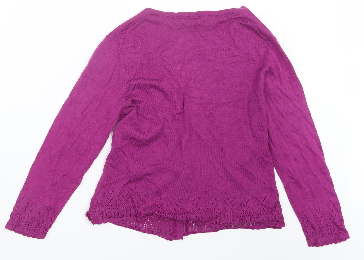 EAST Womens Purple  Knit Cardigan Jumper Size XS
