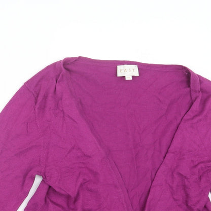 EAST Womens Purple  Knit Cardigan Jumper Size XS